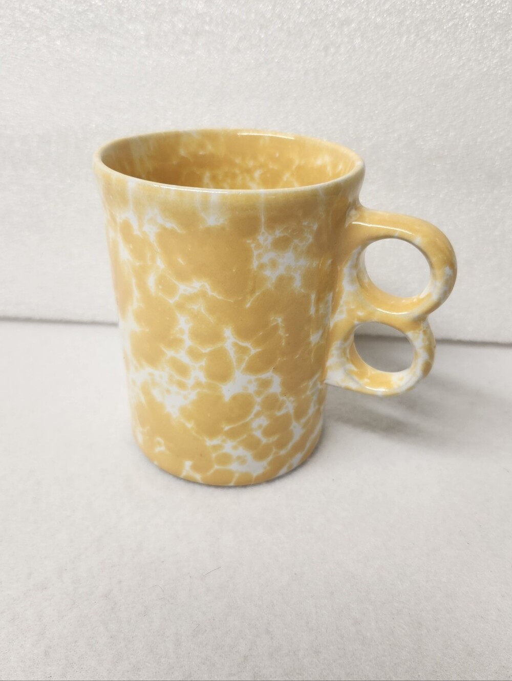 Vintage Bennington Potters Yellow Agate Trigger Mug Spongeware MCM 1340 DavidGil